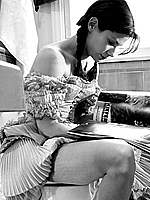 Sandra Bullock black-&-white scans from mags