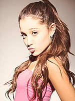Ariana Grande in tight pink swimsuit photoset