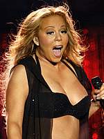 Mariah Carey in black panties and top concert pics