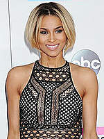 Ciara in semi-transparent dress at AMA 2013