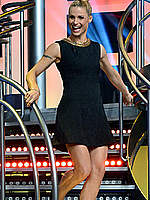 Michelle Hunziker long sexy legs at Canal 5