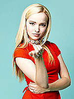 Dove Cameron sexy in red dress photoshoot