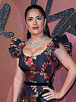 Salma Hayek cleavage at The Fashion awards