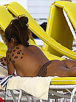 Elettra Lamborghini in bikini and braless