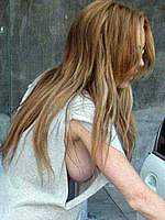 Lindsay Lohan boob slip paparazzi shots
