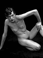 Milla Jovovich black and white nude scans