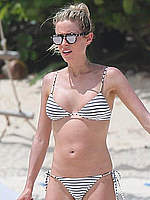 Kristin Cavallari in a striped bikini in Tulum