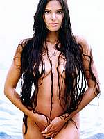 Indian actress Padma Lakshmi posing naked