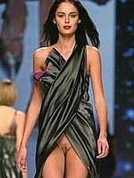 Nicole Trunfio flashing nude pussy on podium