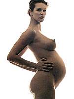 Elle Macpherson posing pregnant fully nude
