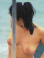 Maribel Verdu caught topless on the beach