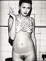 Trish Goff black-and-white fully nude posing scans