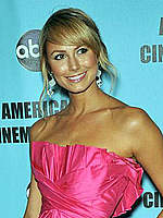 Stacy Keibler in pink dress at redecarpet