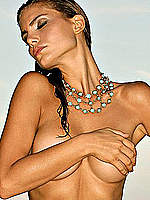 Nina Senicar posing in bikini and topless