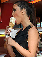 Kim Kardashian shopping in short black dress