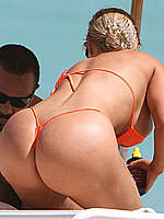 Nicole Austin exposed her big ass on a beach