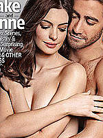 Anne Hathaway posing sexy & braless fro mags