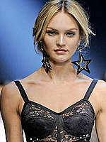 Candice Swanepoel in lingeries catwalk shots