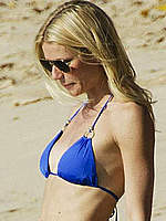Gwyneth Paltrow caught in bikini on the beach