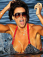 Rachel Uchitel sexy in bikini on the beach