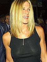 Jennifer Aniston nude tits under see thru top