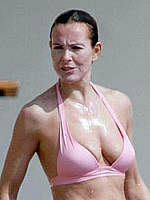 Carole Bouquet sexy in bikini paparazzi shots