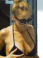 Nicole Richie sexy in bikini poolside candids