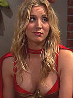 Kaley Cuoco hard nipples and cleavage vidcaps
