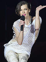 Milla Jovovich looking sexy at the Life Ball