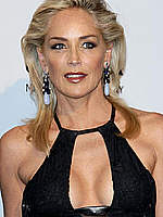 Sharon Stone very sexy at Milan fashion week
